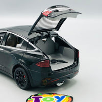 1:22 RC Diecast Tesla X Model Car With Smoke