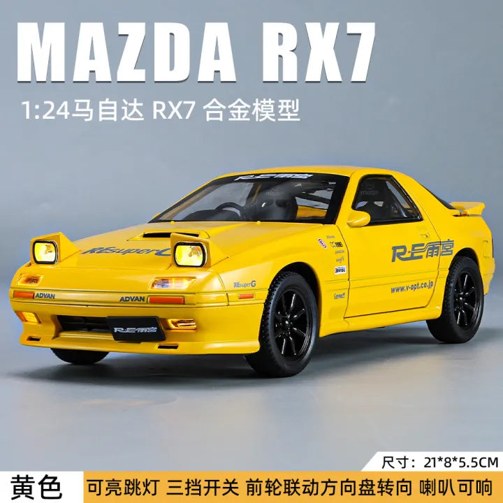1:24 Diecast Mazda RX7 - Yellow