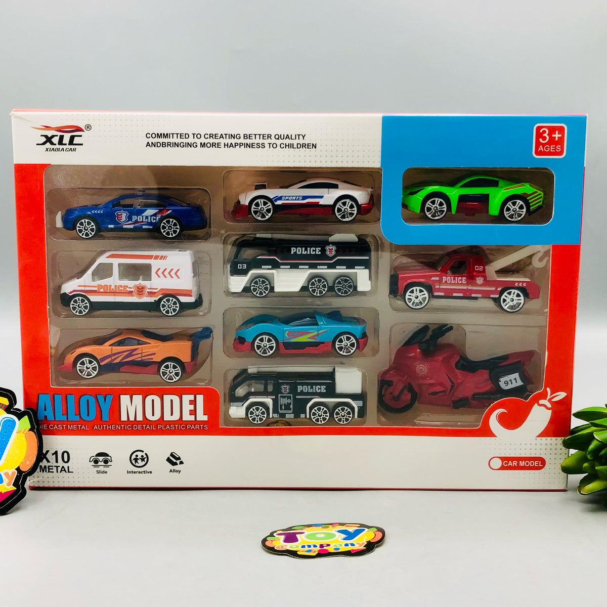 10Pcs Diecast Mini Inertial Cars Set