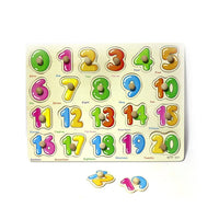 3D Wooden Number Puzzle Board 0-20