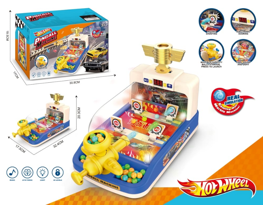 Hot Wheel Electric Scoring Pinball Machine