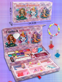 30Pcs Realistic Unicorn & Mermaid Makeup Jewellery Kit
