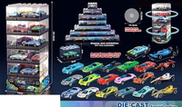 24Pcs Mini Diecast Cars Set With Acrylic Display Box