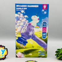 12 Holes Unicorn Hammer Themed Colorful Bubble Stick