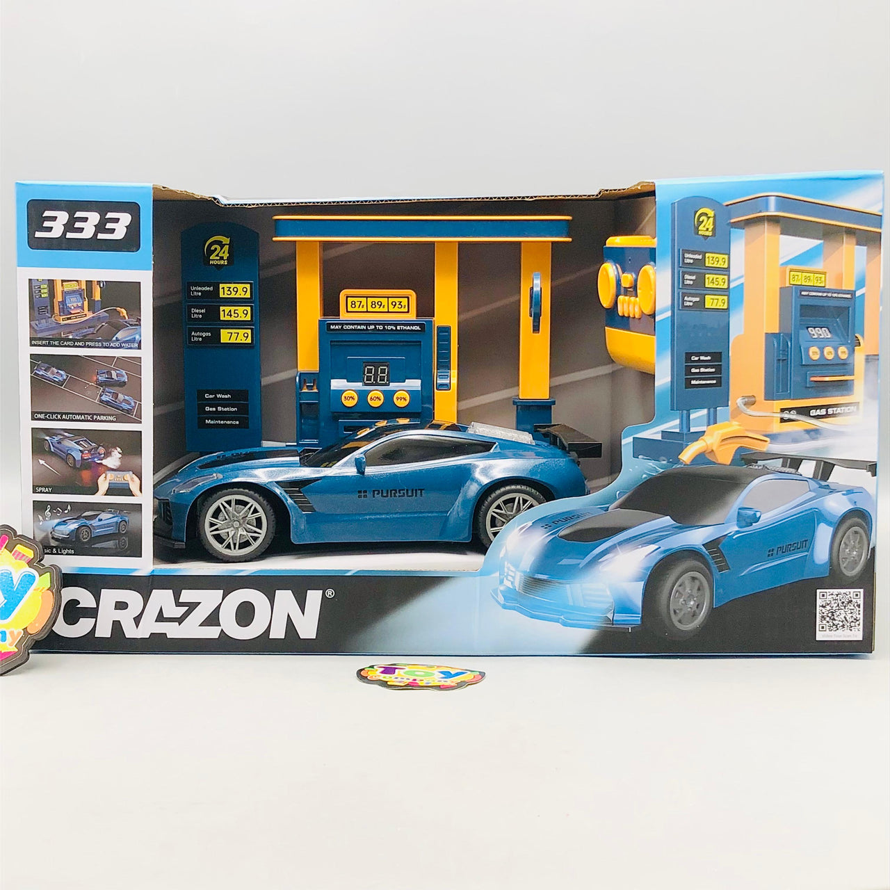 2.4GHz RC Electric Crazon Smoke Car With Petrol Station