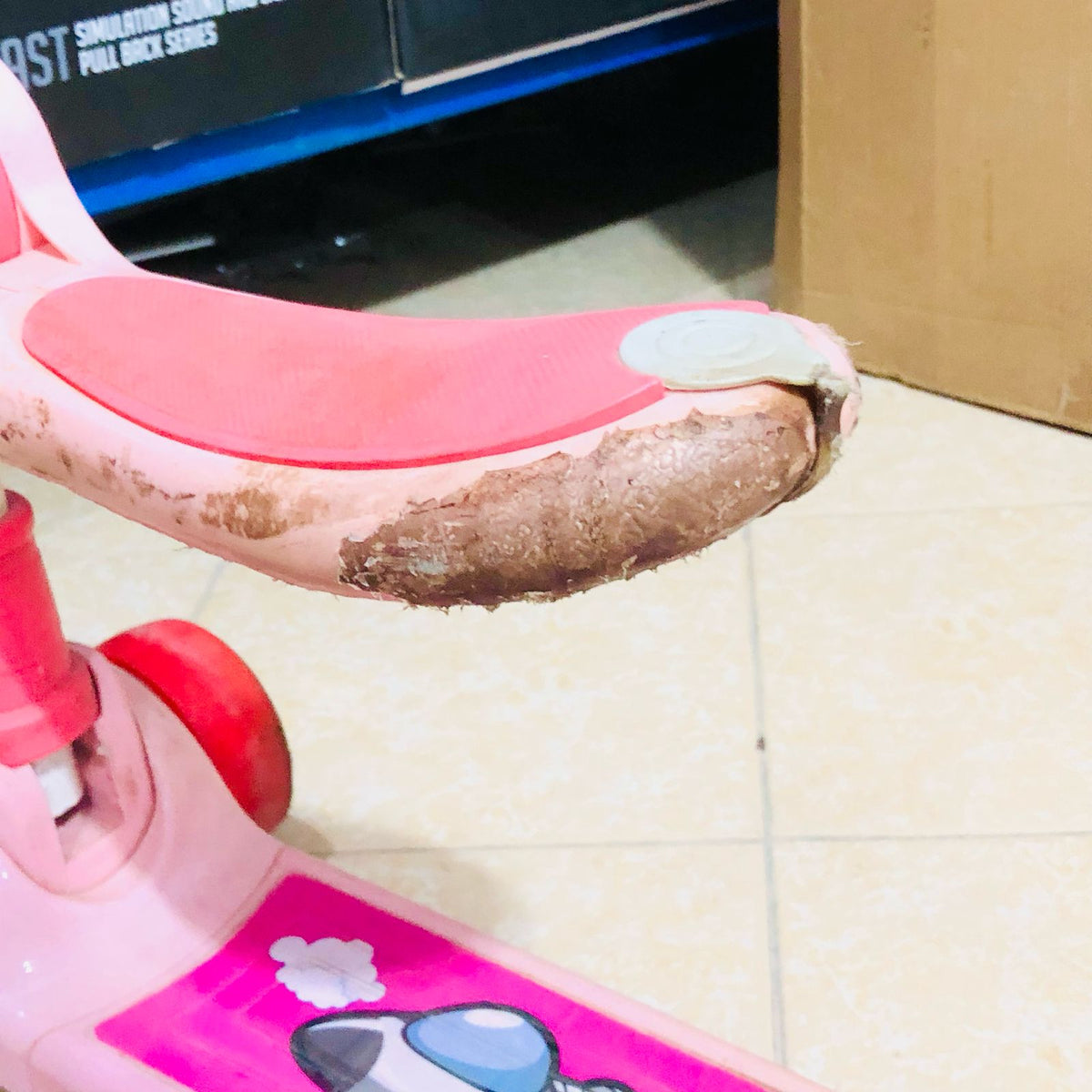 Pink Kids Scooter Without Handle - Major Fault