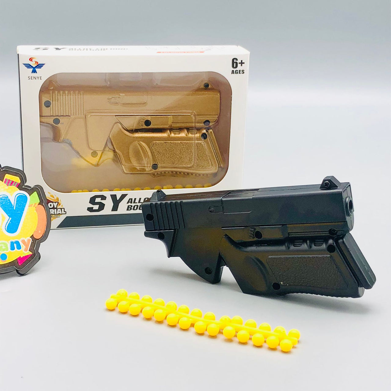 Mini Alloy Foldable Manual Target Gun With Soft Pellets