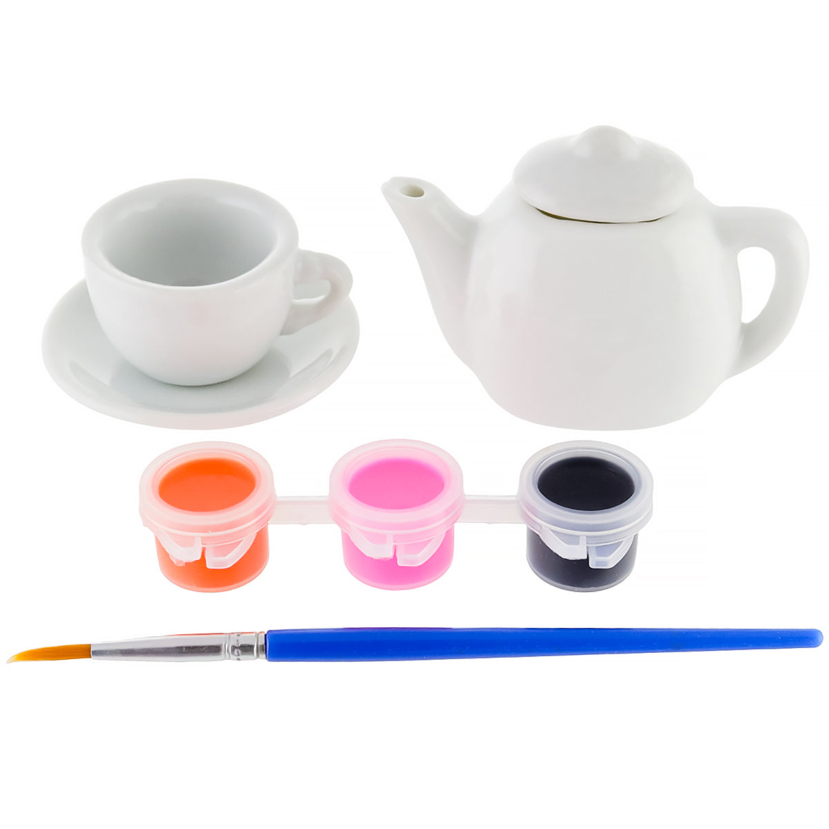 DIY Ceramic Painting Tea Party Play Set - 6Pcs