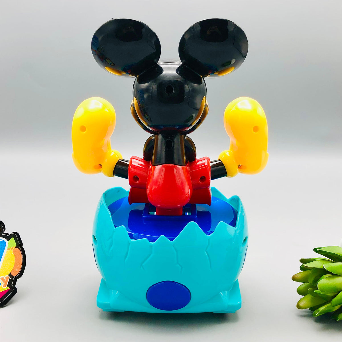 Battery Operated 3D Lighting Cartoon Egg Toy With Sound