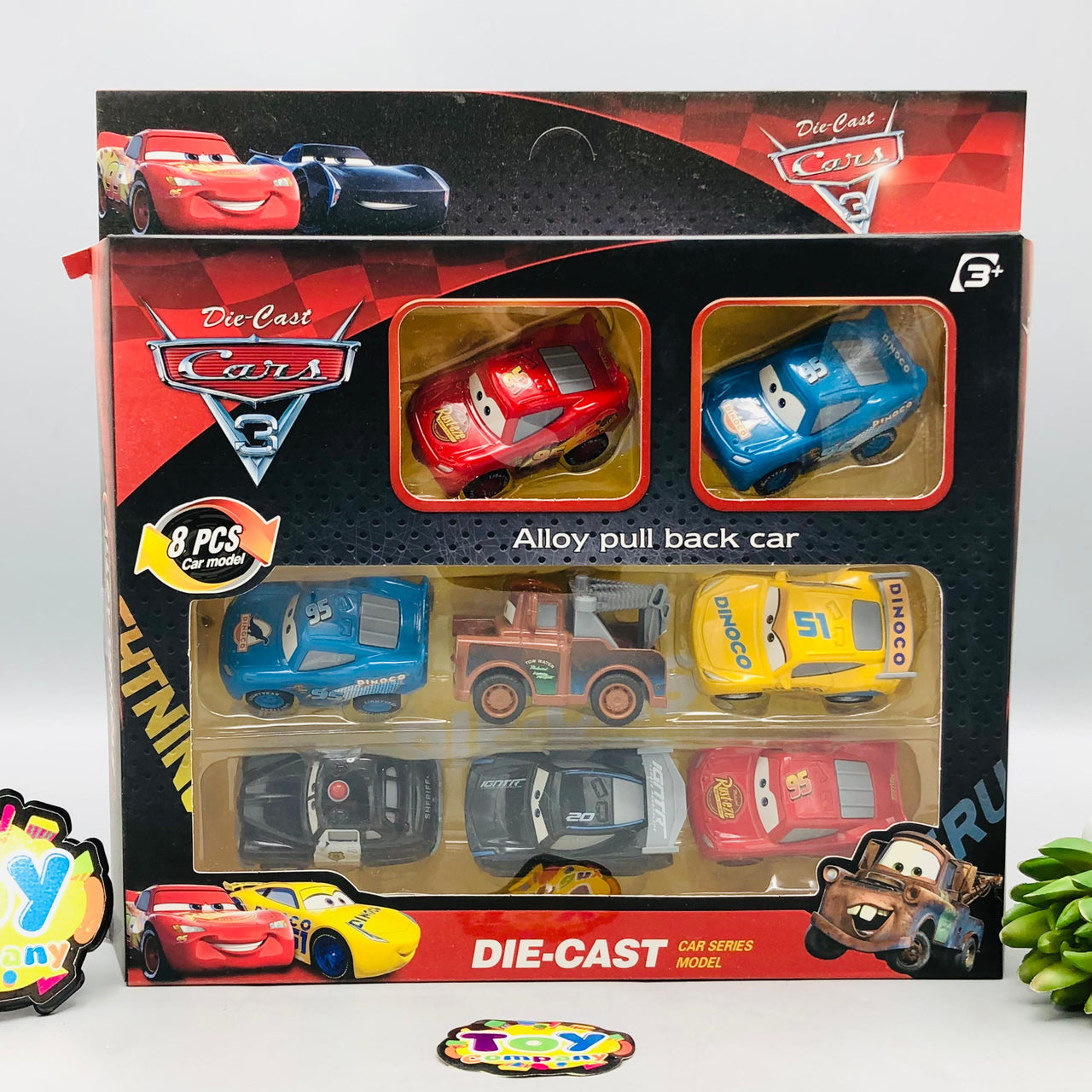 8Pcs Diecast Mini McQueen Pullback Cars Set