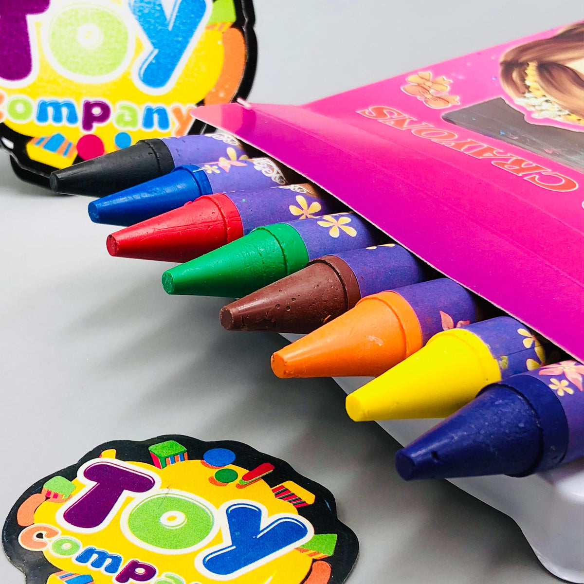 8Pcs Jumbo Hello Kitty Themed Color Crayons