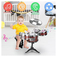 8Pcs Kids Mini Music Jazz Drums With Instruments