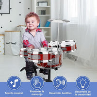 8Pcs Kids Mini Music Jazz Drums With Instruments