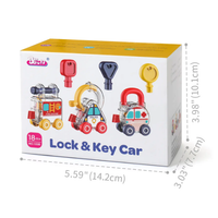 3Pcs Montessori Lock & Key Cars
