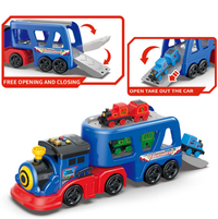 2in1 Double-Decker Transport Train With Light & Sound