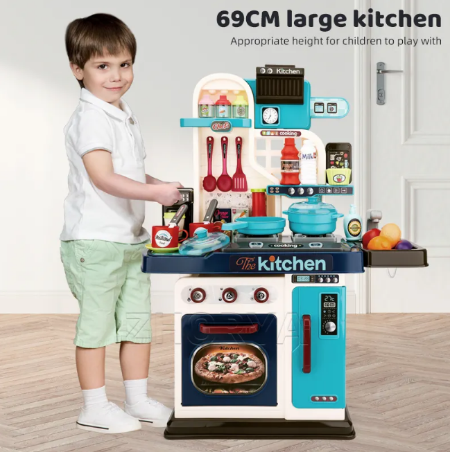 53Pcs Chef Kitchen Play Set With Light & Sound
