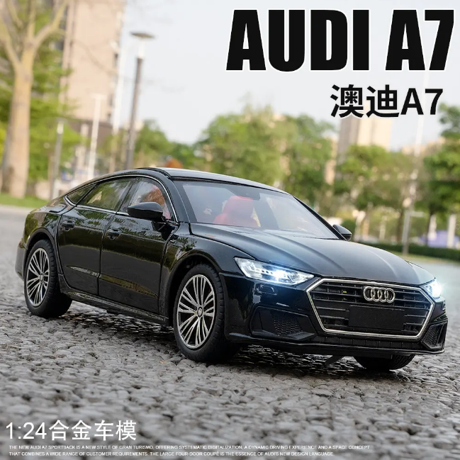1:24 Diecast Audi A7 Model Car With Headlights