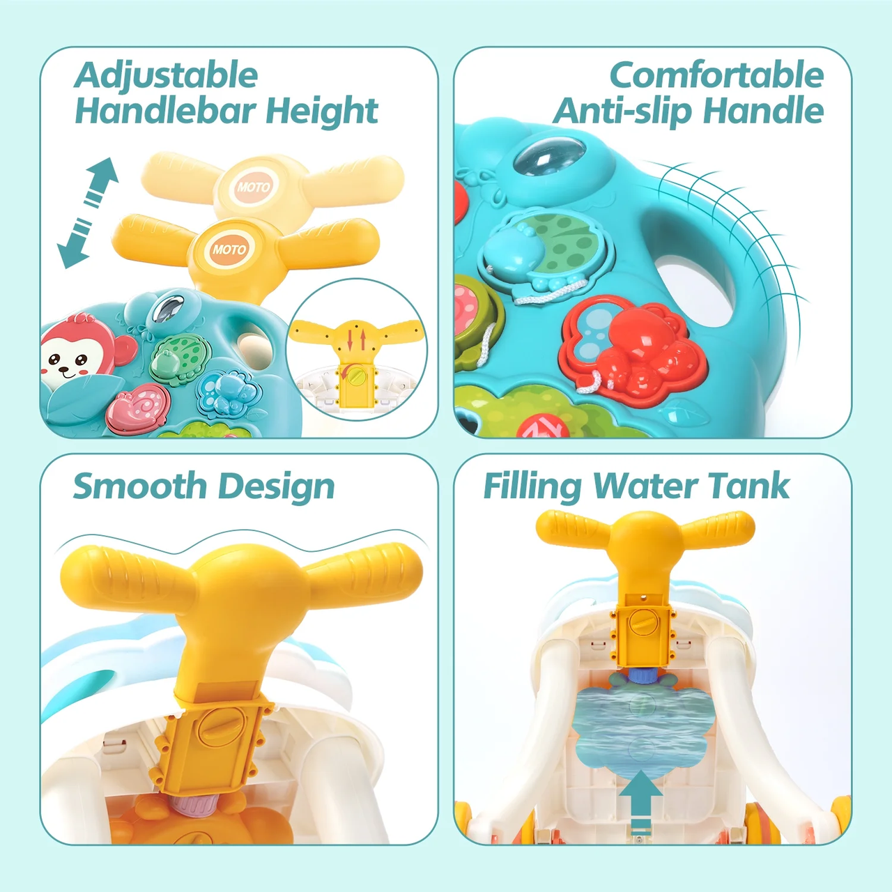 2in1 Baby Musical Walker & Activity Table - Green