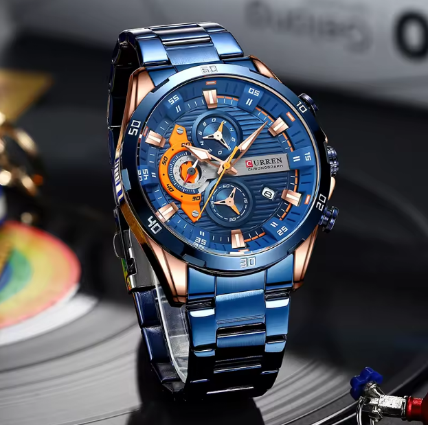 CURREN Unique Design Stainless Steel Wrist Watch - Copy
