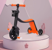 2in1 Kids Scooter & Convertible Tricycle - Orange