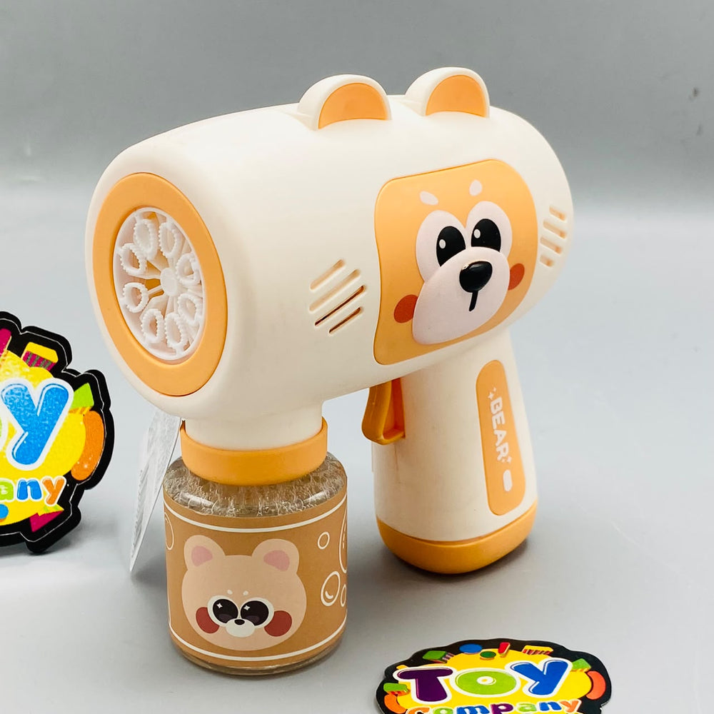 8 Holes Bear Mini Colorful Bubble Gun 