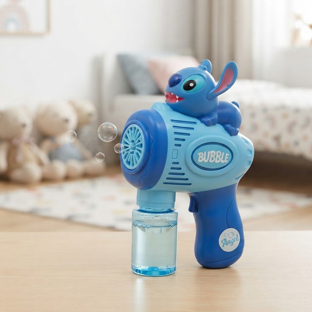 8 Holes Cute Stitch Colorful Bubble Gun