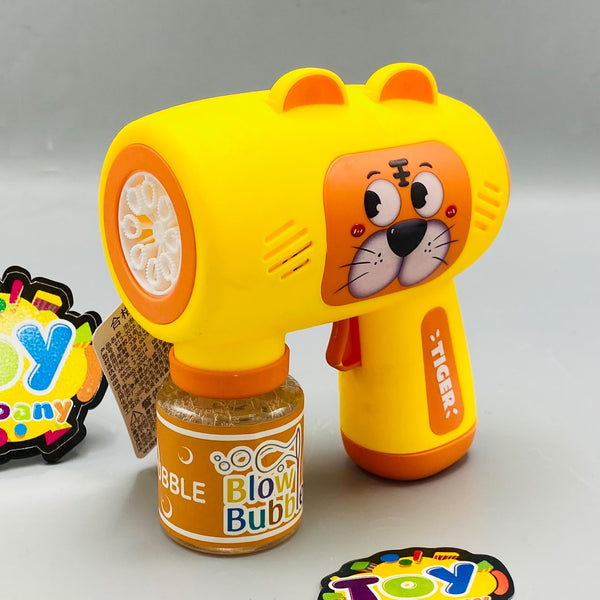 8 Holes Tiger Mini Colorful Bubble Gun 