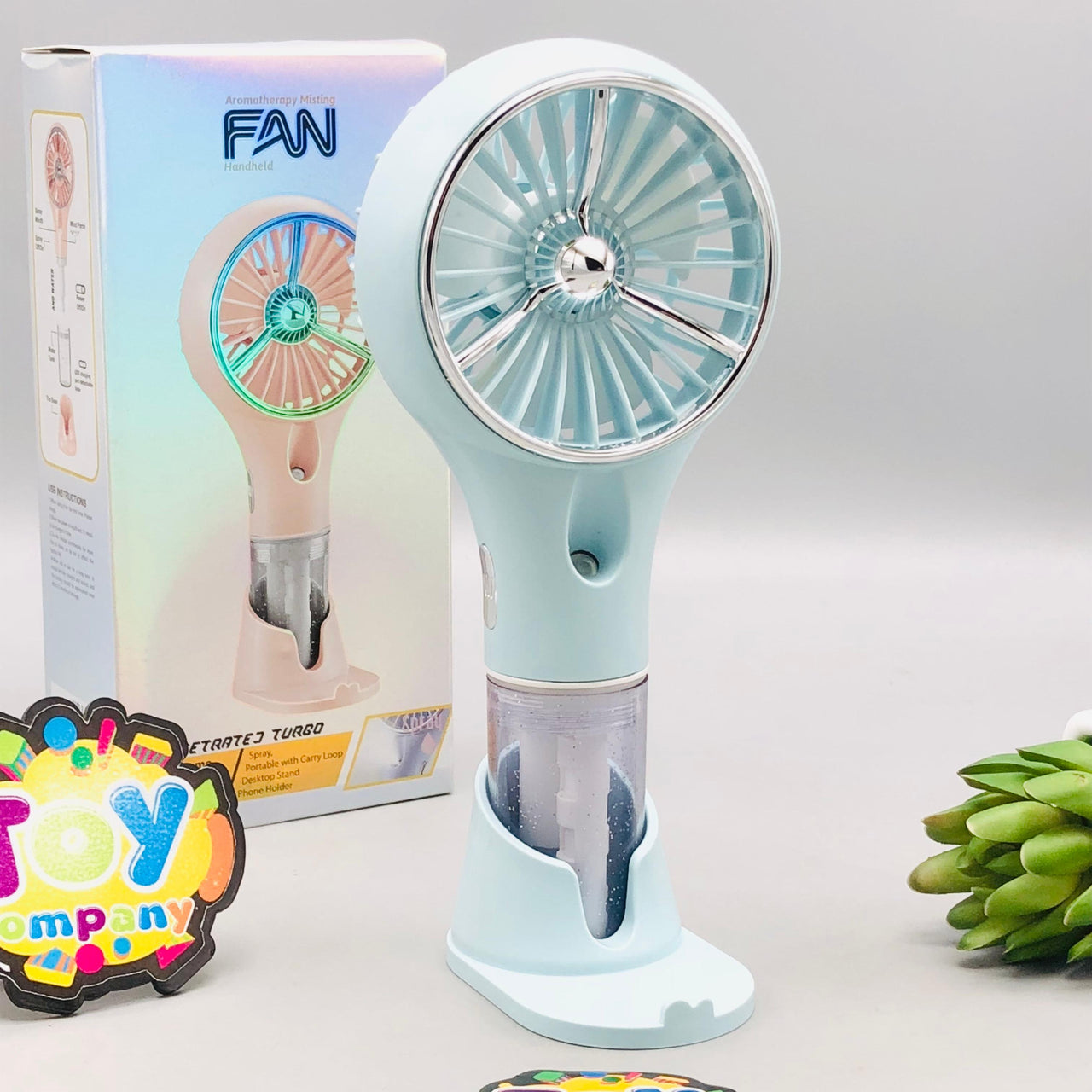 8" Rechargeable Aromatherapy Cool Mist Fan