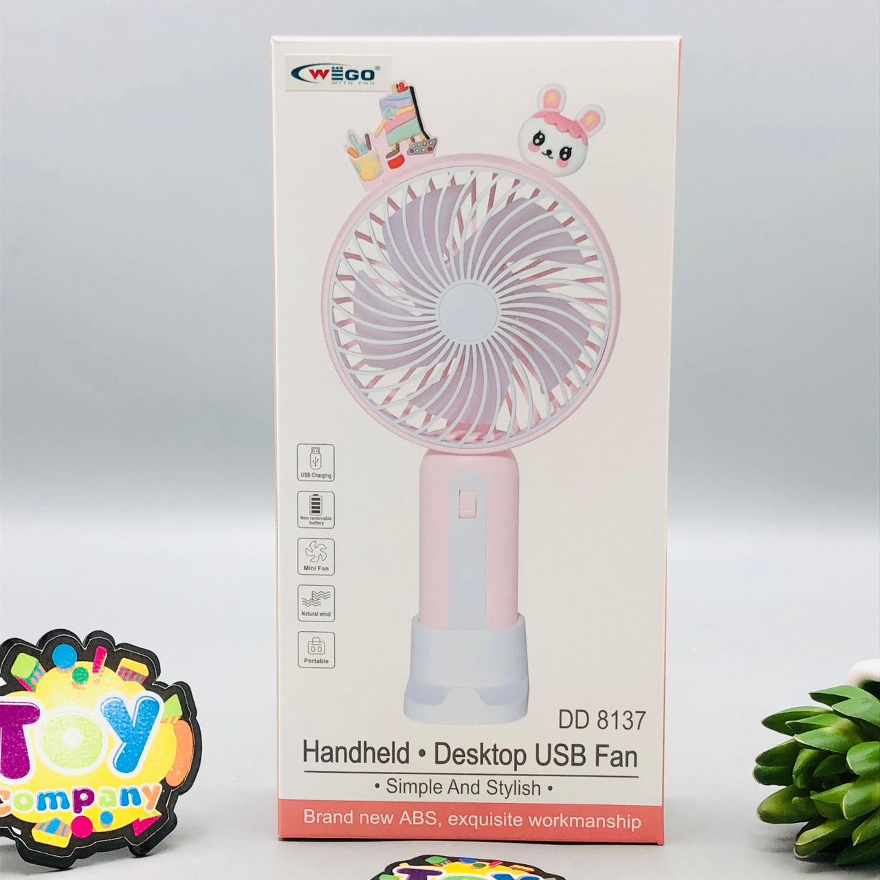 8" Rechargeable Frog Theme Cooling Fan With Light