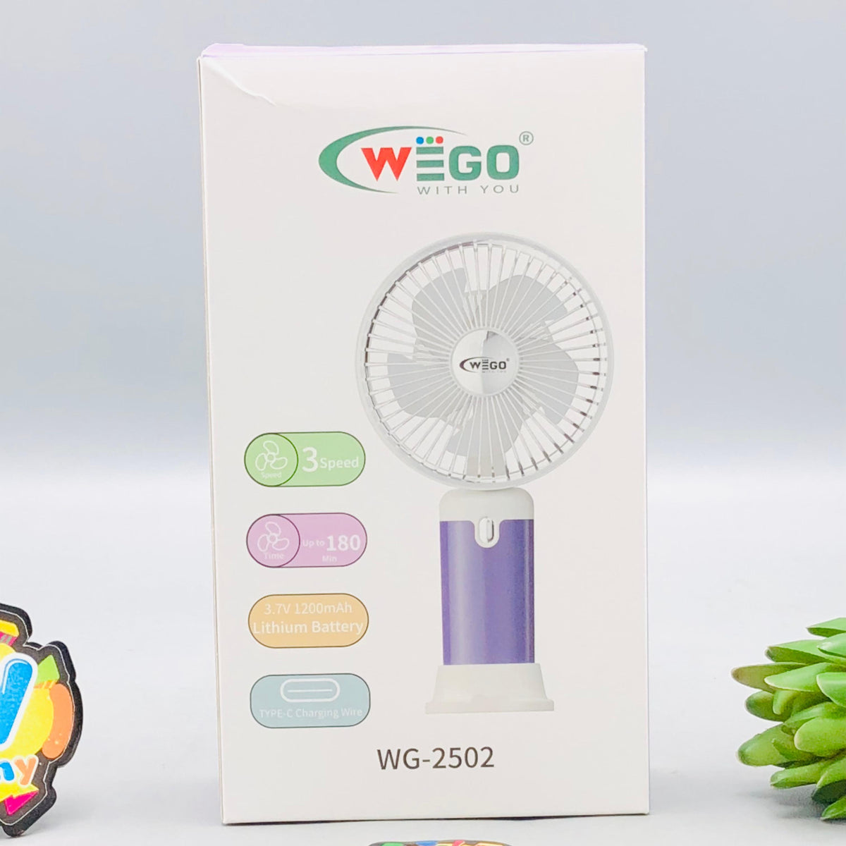 8" Rechargeable Three Gear Wind Speed Cooling Fan