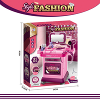31Pcs Pretend Play Girls Fashion Trolley