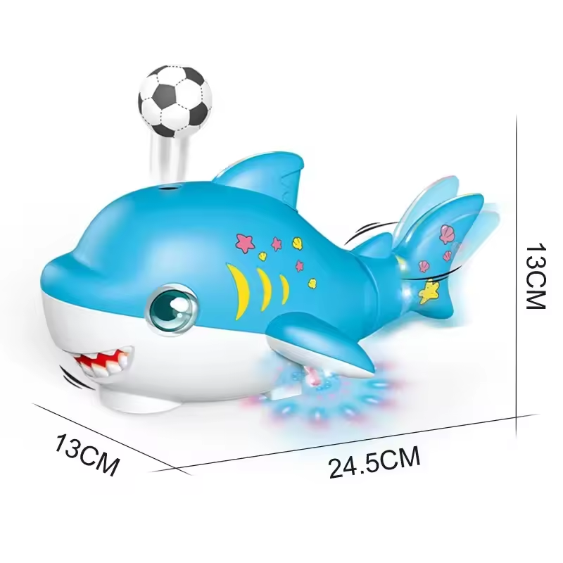 Electric Musical Ball Blowing Shark With Lights