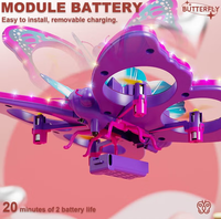 2.4G RC Magic Wand Flying Butterfly With Lights