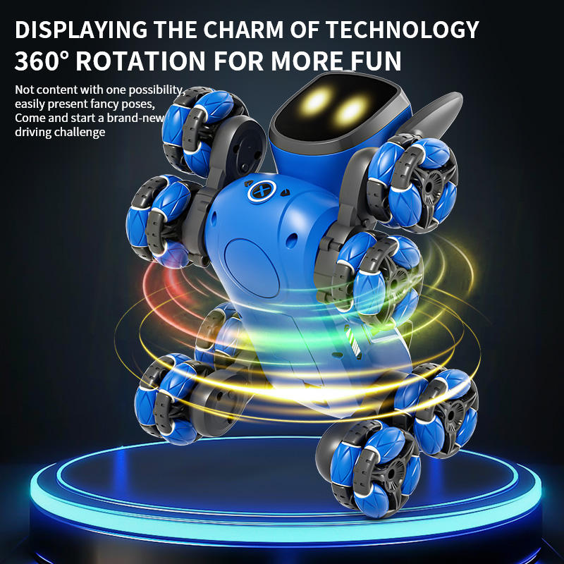 2.4G Mini RC 8 Wheels Stunt Robot Dog