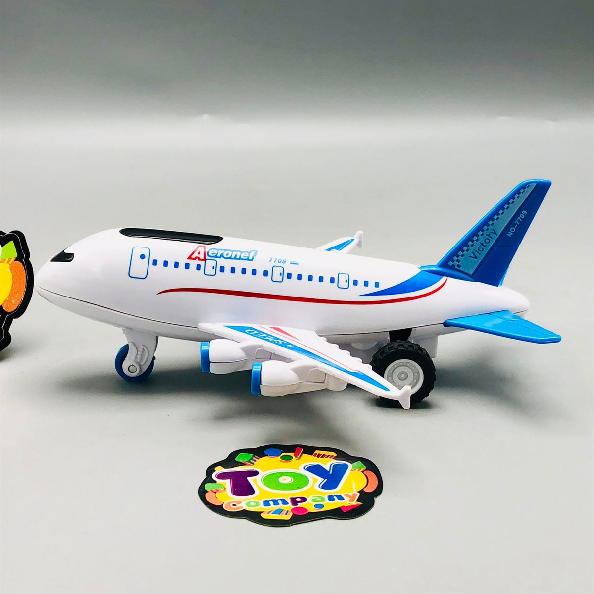Friction Power Passenger Plane With Light & Sound - 1Pc