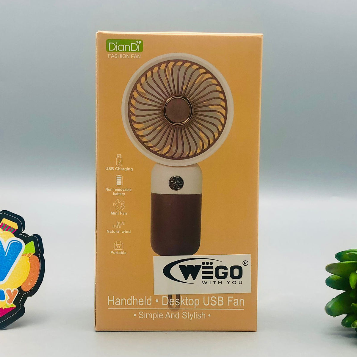 Stylish Rechargeable Handheld & Desktop Mini Fan