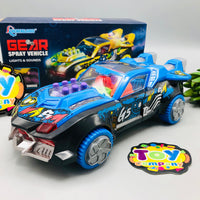Electric Transparent Gear Musical Car With Smoke