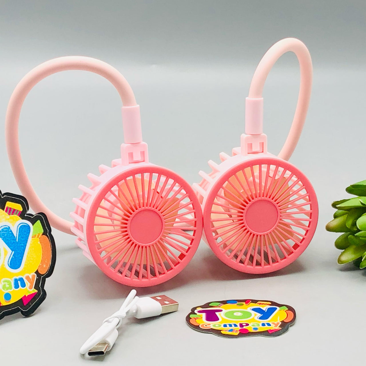 Rechargeable Simple & Stylish Three Speed Neck Fan