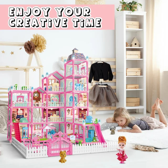 374Pcs L.O.L Villa Doll House Play Set
