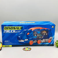 2in1 Foldable Dinosaur Truck With 3Pcs Cars