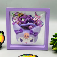 10Pcs Girls Kuromi Themed Hair Accessories Set - Purple