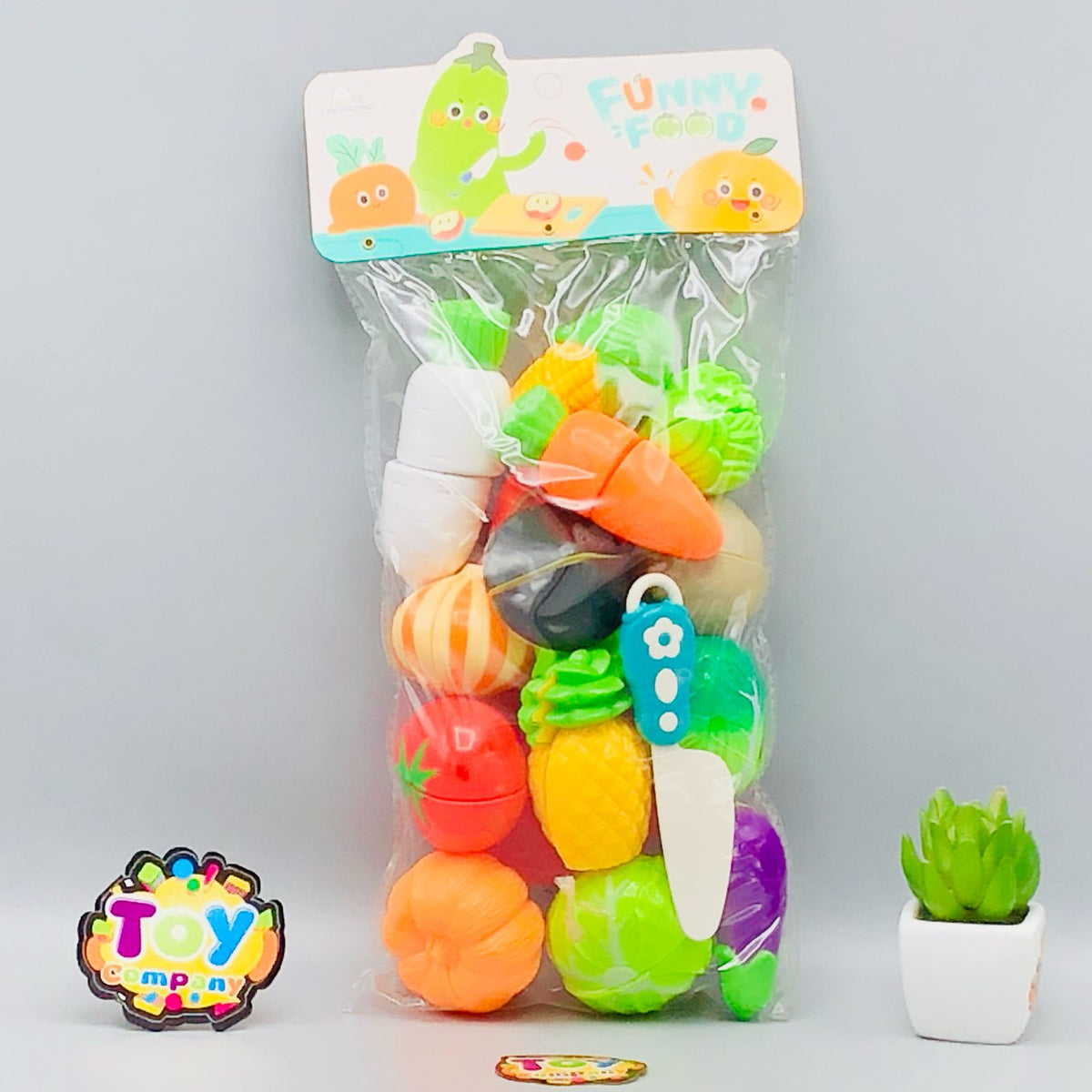 17Pcs Pretend Play Vegetable & Fruit Cutting Set