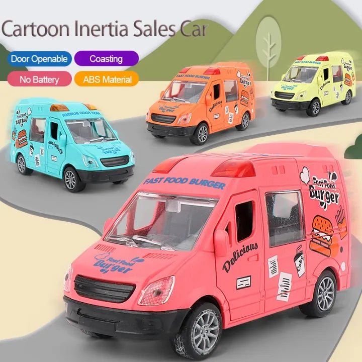 1Pc ABS Inertial Fun Dessert & Fast Food Selling Car Toy - Assortment