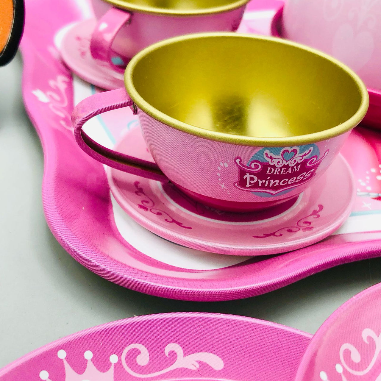 14Pcs Princess Themed Kids Metal Tea Set