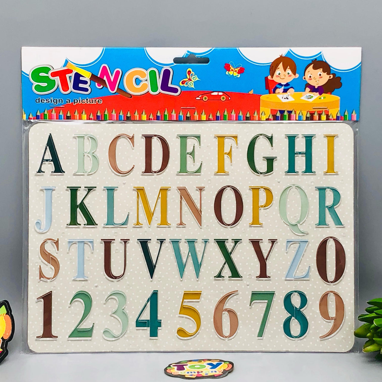 A-Z Capital Alphabet & Numbers Stencil Set