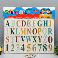 A-Z Capital Alphabet & Numbers Stencil Set