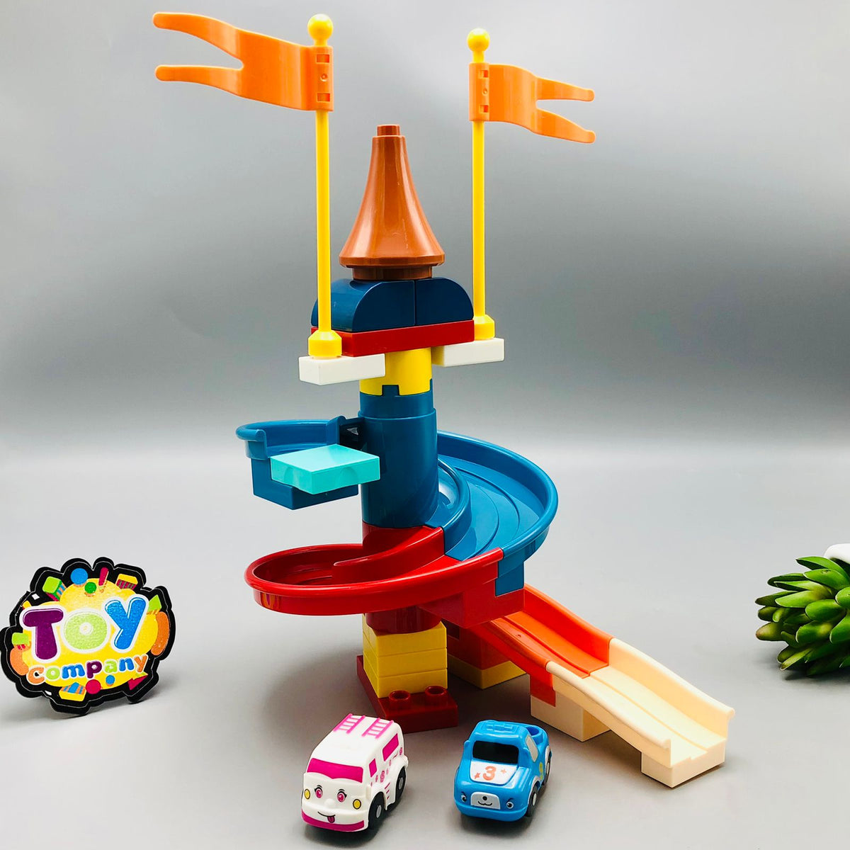27Pcs DIY Manual Rotary Car Slide Track Building Blocks