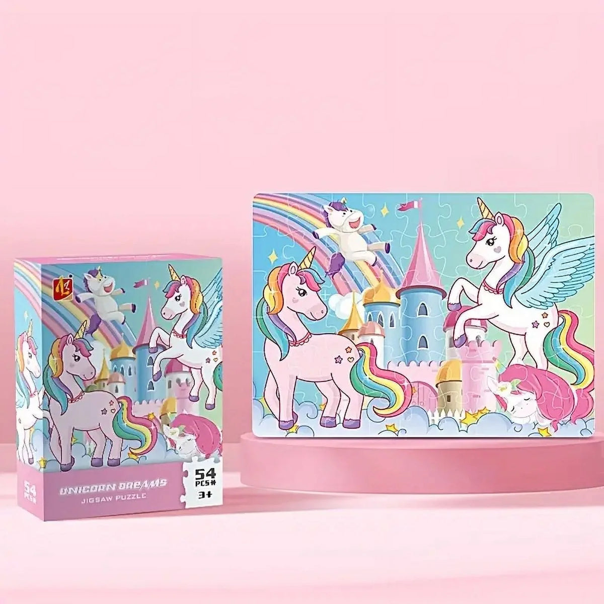 54Pcs Mini Unicorn Dream Jigsaw Puzzle Pieces