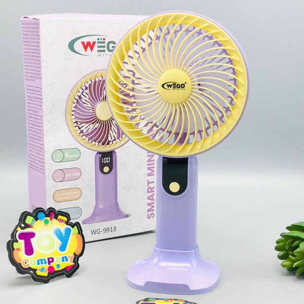 9.5" Rechargeable 5 Wind Speed Digital Display Cooling Fan