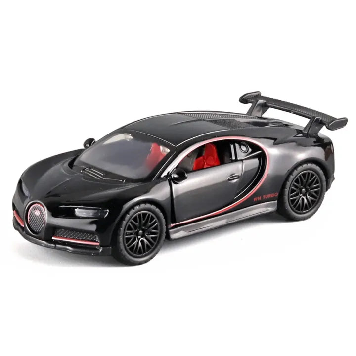1:64 Diecast Bugatti With Acrylic Display Box - Black